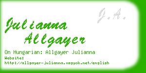 julianna allgayer business card